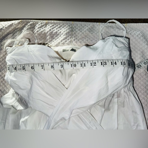 THREE GRACES LONDON White Cotton SOLD OUT ADELE Tie front/back dress - Picture 15 of 16